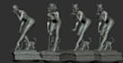 create 3d printable digital sculpt,high poly character design,rendered statues