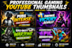 design high CTR professional gaming youtube thumbnails