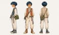 hand drawn character turnaround pose and expression sheets