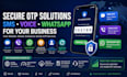 provide SMS, voice and whatsapp otp API for your business