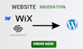 convert clone or transfer wix, weebly, webflow, squarespace to wordpress website