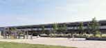 design 3d modern athletic space, mega stadium visual,sport complex layout render