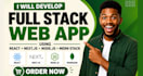 develop full stack web app using react next js node js mern API integration