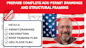 prepare complete adu permit drawings and structural framing