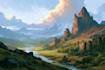 create fantasy landscape illustrations