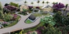 develop garden landscape,courtyard design, botanical garden render,lush backyard