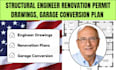 structural engineer renovation permit drawings, garage conversion plan mep plan