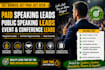 generate paid speaking lead, public speaking leads, event leads