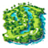 design a clean and professional vector map of your golf course