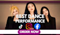 create tiktok dance, video dance, tik tok dance, group video and challenge dance