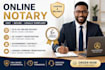provide fast remote online notary notarization services, notarize legal document