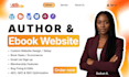 design author website, book author website, ebook website, author landing page