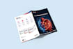 design pharma folder, drop card, and pharma visual aid