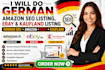 do german amazon product SEO listing, german ebay listing, kaufland listing