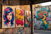 create graffiti pop art canvas designs and murals