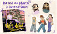 do personalized small illustrations based on your ideas