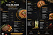 design a modern restaurant, cafe or food menu