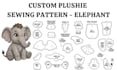 create custom plush sewing pattern soft toy template and stuffed animal pattern
