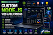 build a custom node js web application with mysql database