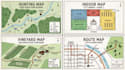 design hunting map,  indoor map , marina map, vineyard map, route map