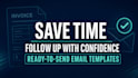write 3 professional overdue invoice follow up email