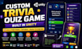 develop a custom trivia quiz game in unity