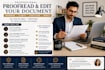 proofread and edit your document professionally