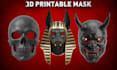 design custom 3d printable cosplay mask, helmet, halloween stl model