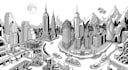 draw awesome city skyline silhouette cityscape