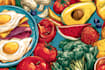do a food pop art illustration