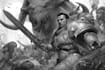 draw a cinematic warhammer 40k space marine portrait