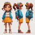 create a custom character turnaround sheet and model sheet
