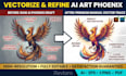 manually redraw and vectorize you ai image and fix text flaws