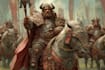 draw a powerful sci fi warrior character with detailed armor and weapons