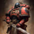 draw a grimdark sci fi warrior character illustration