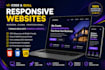 build a responsive landing page using HTML CSS and javascript
