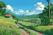 draw anime background, landscape illustrations