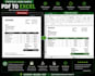 convert PDF to excel with 100 percent manual accuracy