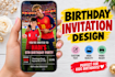 create a personalized soccer kids birthday invitation with cake topper