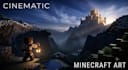make cinematic minecraft thumbnail and 3d render art