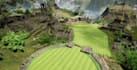 create realistic 3d golf course modeling, golf terrain,tee box, fairway, 3d logo