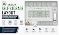 design self storage layout, storage unit plan autocad drawing