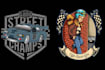 make custom classic skull helmet racing car logo