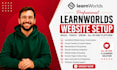 setup learnworlds website design learnworld course curriculum upload kajabi