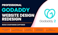 design redesign bug fix menu setup customise e commerce godaddy website