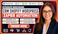 integrate benchmark email with crm shopify wordpress zapier automation