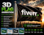 do 3d loop flag for your brand ads, website, product and branding