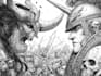 create grimdark warhammer 40k inspired character art and illustrations