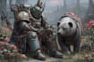 create epic grimdark sci fi character art inspired by warhammer 40k