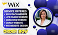 create wix coaching website business coach website life coaching website